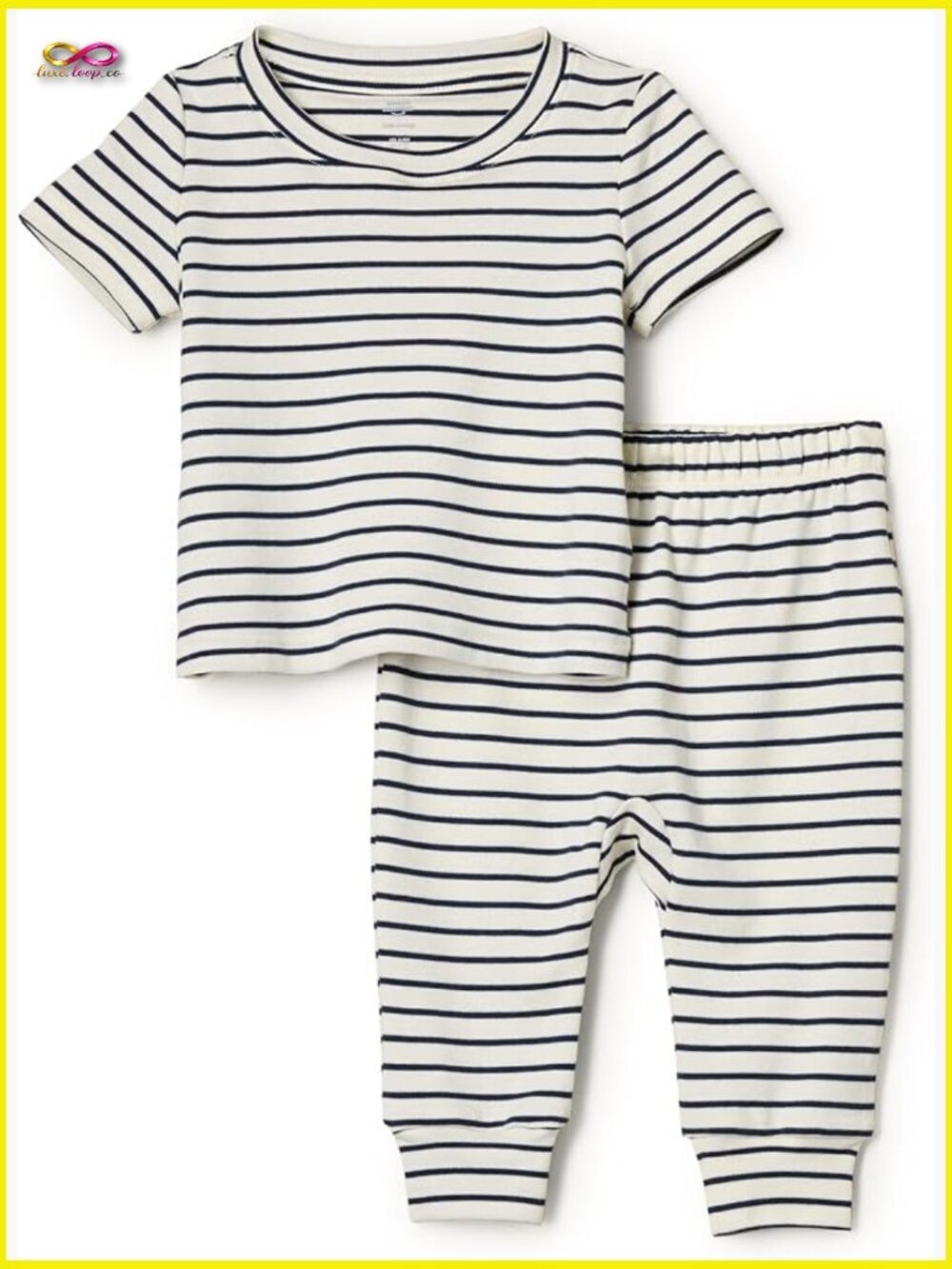 Unisex Toddler Cotton Knit Short Sleeve Tee & Pant Set Classic Fit 2-Piece